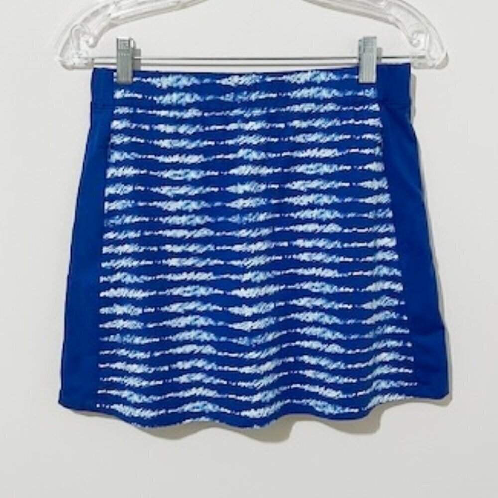 J. McLaughlin Palm Spring Skort Blue & White Catalina Cloth Size XS